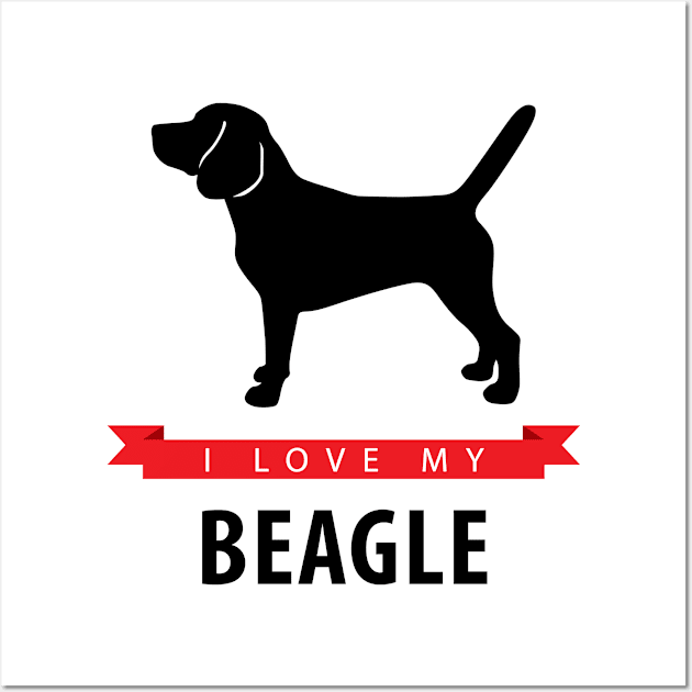 I Love My Beagle Wall Art by millersye